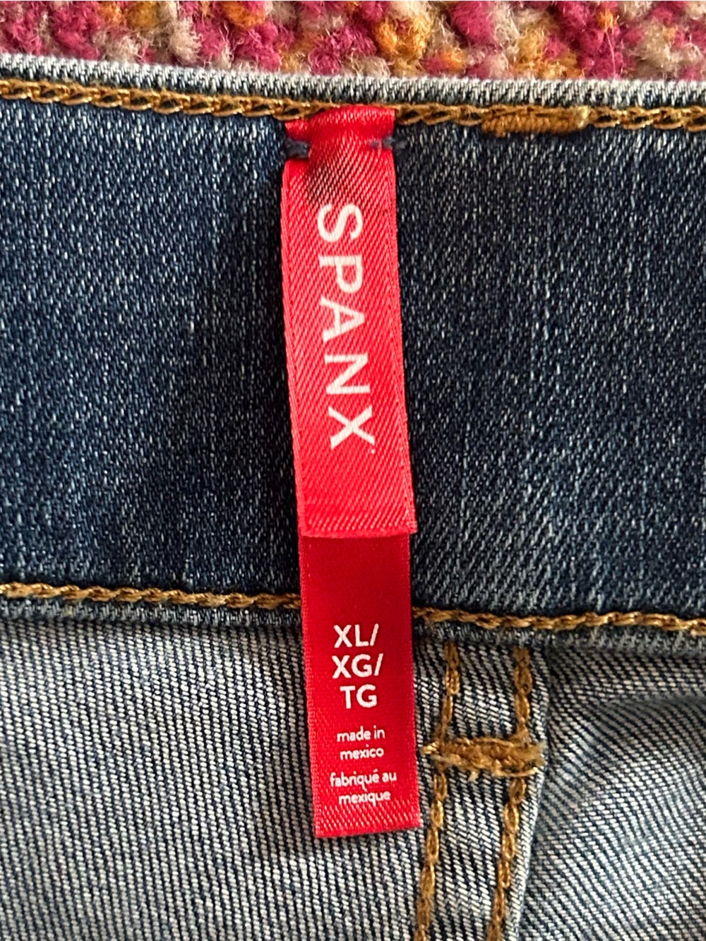 SPANX | Women’s Medium Blue Denim Pull On Flare Leg Shapewear Jeans Size XL - Picture 11 of 15